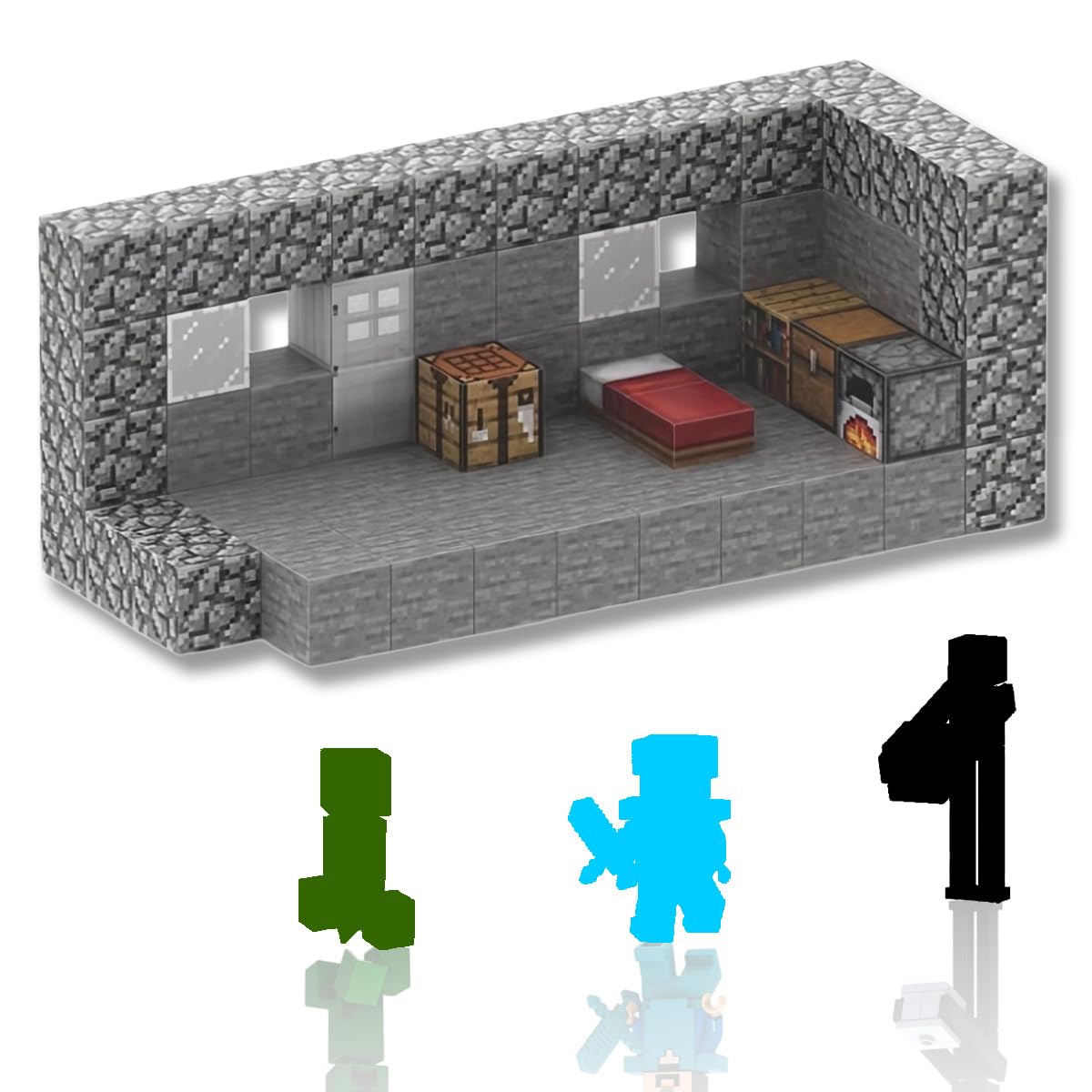 

Набор «Каменный дом из волшебных блоков Falsoy» Секретный стиль Minecraft (3 фигурки)