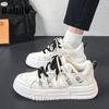 Fashion Designer Striped Patchwork Korean Chunky Sneakers for Men Vulcanized Shoes Platform Skateboard Casual Running Tennis Sport Shoes