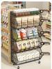 Multi-Layer Snack Display Rack with Wheels for Supermarket or Convenience Store