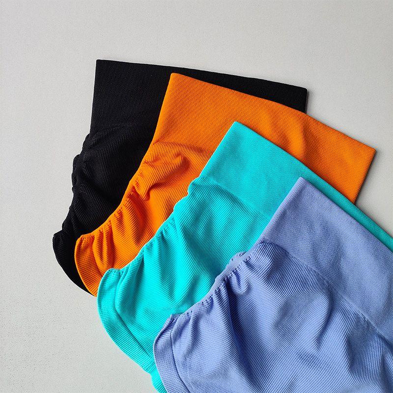 Fashion Fitness Shorts Female Hip Raise Skinny Sports High Waist Belly Contracting Training Peach Shorts Thin Yoga Pants Summer