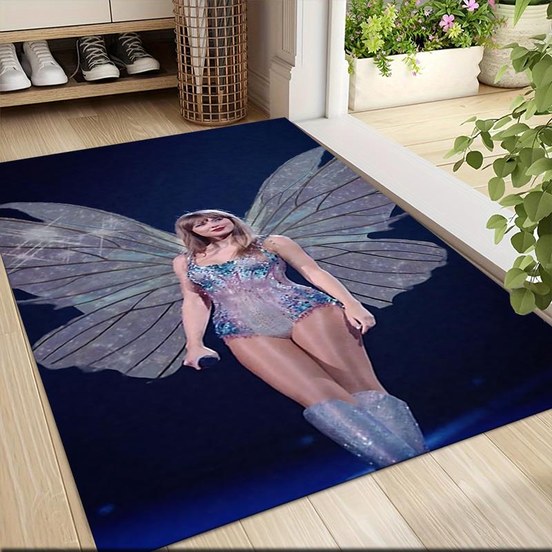 Fairy Wings Fashion Show Carpet Rug Soft Washable Antislip Home Living Room Sofa Mats Personalized Christmas Rug