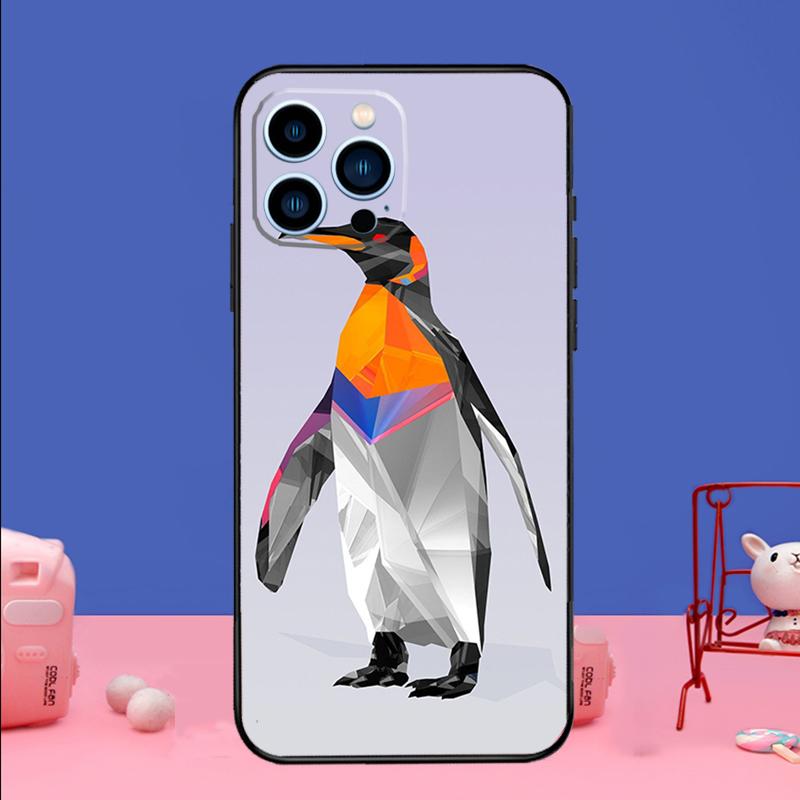 Cute Penguin Phone Case For iPhone 17 16 15 13 11 12 14 Pro Max Mini 15 16 Plus 16e 17 Air Bumper Cover