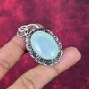 Aqua Chalcedon Silber Edelsteinschmuck, 925 Sterlingsilber Anhänger, Handgefertigter Alltagsschmuck für Frauen
