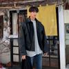 Men's Thickened Winter Japanese Leather Jacket, Handsome Loose Leather Jacket, Korean Style New Warm Outer Layer