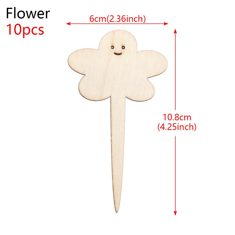 10PCS Eco-Friendly Bonsai Ornament Nursery Pots Wood Sign Tags Bamboo Plant Labels Garden Markers Planting Tools