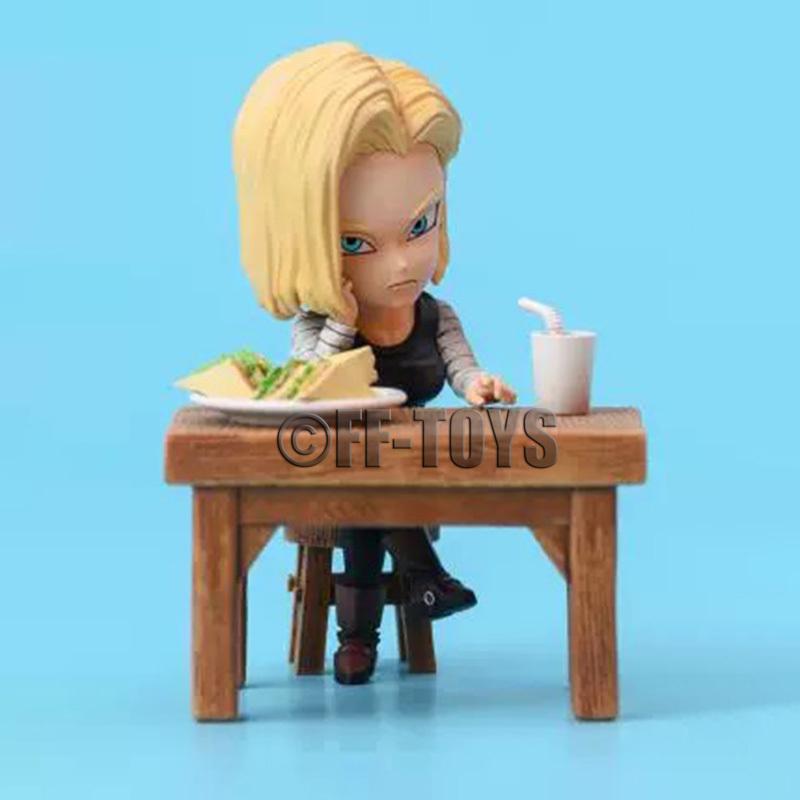 

Dragon Ball Z Vegeta Figure Son Goku Son Gohan Kuririn Android 18 Eating 8cm Pvc Action Figures Collection Model Toys Gifts No box
