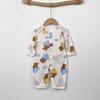 Baby Langarm-Bodysuit aus Bambusfaser: 3-24 Monate, Atmungsaktiver Druckknopf im Schritt, Nahtlos für den Sommer