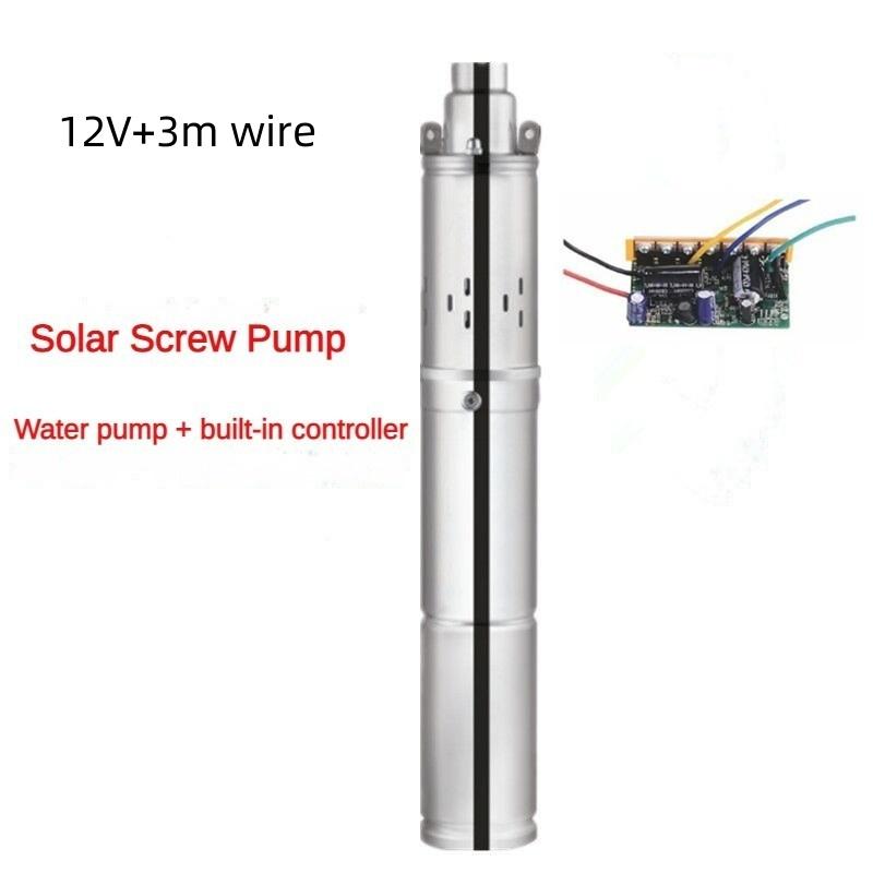 Small Household Stainless Steel Deep Well Submersible Pump Irrigation Efficient Water Pump Solar Brushless Screw DC Pump