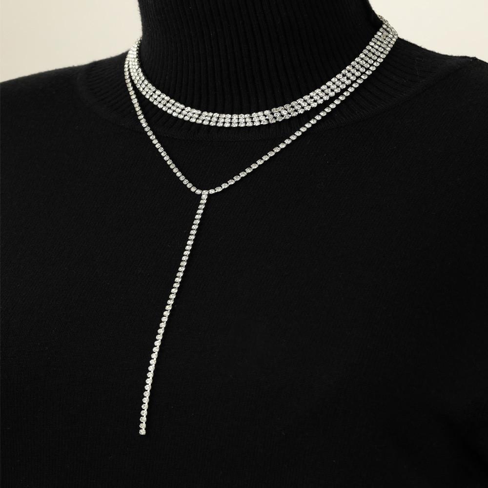 Waterdrop Highend Zircon Choker Necklace In Versatile Color For Any Occasion Fall