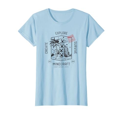 Майнкрафт Крипер Тотемный столб Остров Постер Футболка