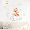 Cute Cartoon Bear Bunny Star Moon Wall Stickers for Kids Rooms Baby Room Wall Decor Wallpaper Girls Boys Bedroom Nursery Sticker