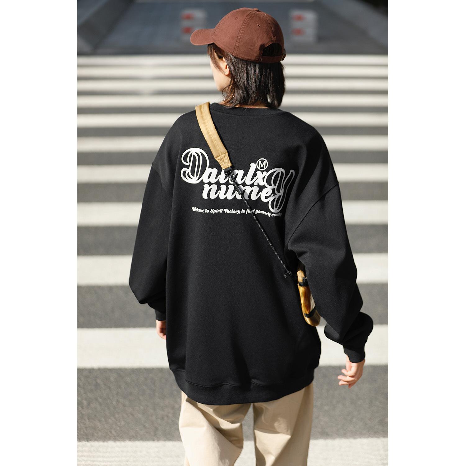 

Осенняя новинка, свитер с круглым вырезом для мужчин, модная и универсальная мужская свободная спортивная куртка с длинными рукавами и принтом 5XL