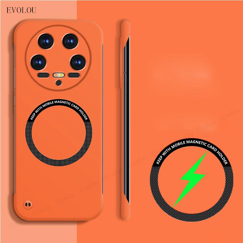

For Xiaomi 14 Ultra Case For Magsafe Magnetic Frameless Hard PC Phone Case For Xiaomi Mi 14ultra 14 Pro Wireless Charging Shell for xiaomi 14