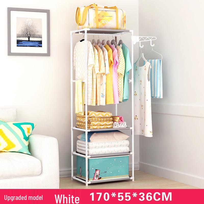 Fashionable Minimalist Double-Row Floor-Standing Coat & Hat Rack