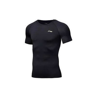 Pullover Long Sleeve Solid Color Compression Fitness Shirt Men Tops Gray AUDM155-3