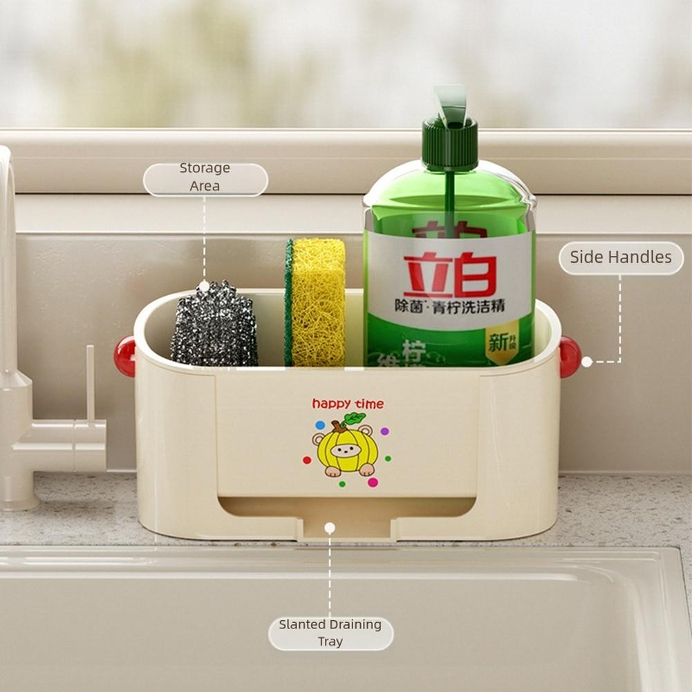 1PCS Multi-Functional Kitchen Sink Stand Sponge Holder Dish Drainer Organizers Plastic Movable Ventilated Drainage Rack