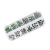 1 Set 12 Grids Nail Assorted Shape Glass Art Rhinestone Kit Flatback Rhinestone DIY Nail Design