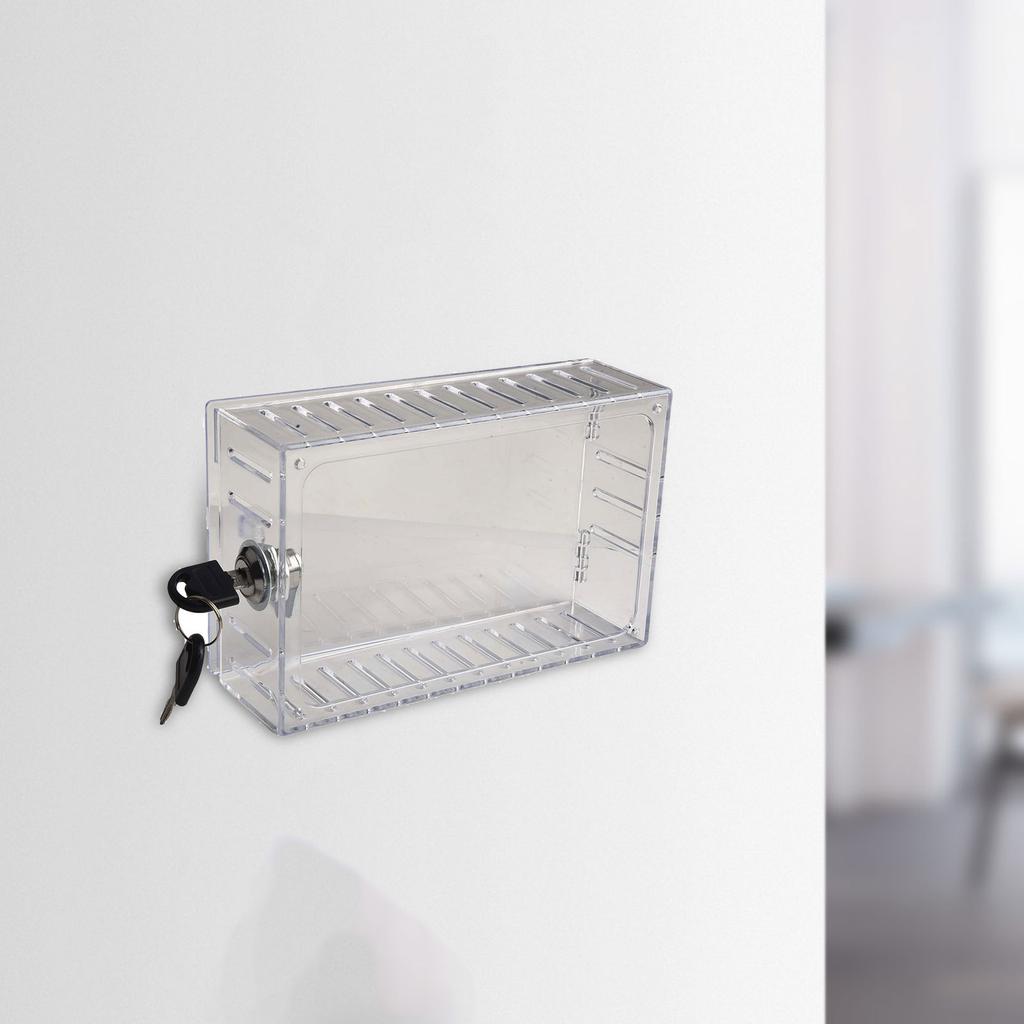 Clear Thermostat Box 20*12*5.7cm Combination Lock Box Resistant To Discoloration Versatile Use Clear And Transparent