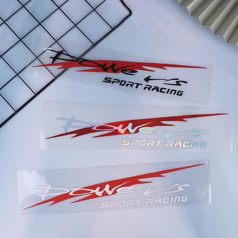 30X5.5Cm Naklejka na samochód Racing Development Stylowa naklejka sportowa Power'S Racing Development Odblaskowa wodoodporna naklejka na samochód