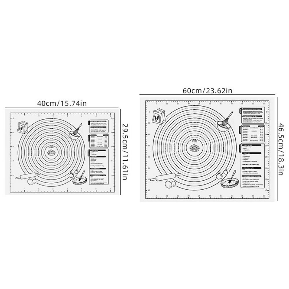 Silicone Baking Pad, Extra-thick Large-sized Non-stick Pastry Pad, Suitable for Dough, Pie Crust and Rolling Pad