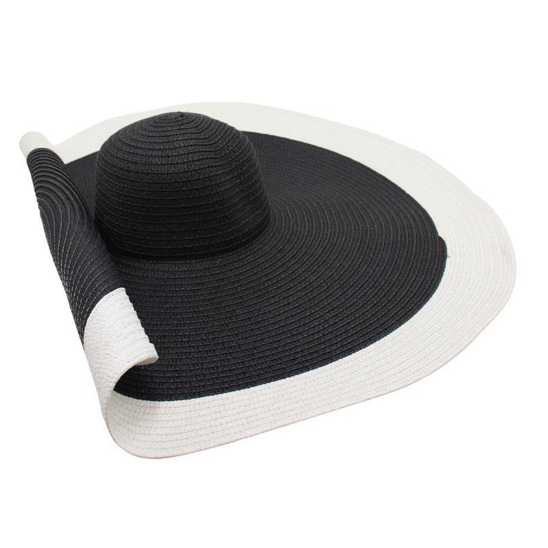 

Солом яний капелюх з великими полями літній капелюх від сонця пляжний капелюх Французький крутий капелюх солом яний капелюх з великими полями фотосесії average size