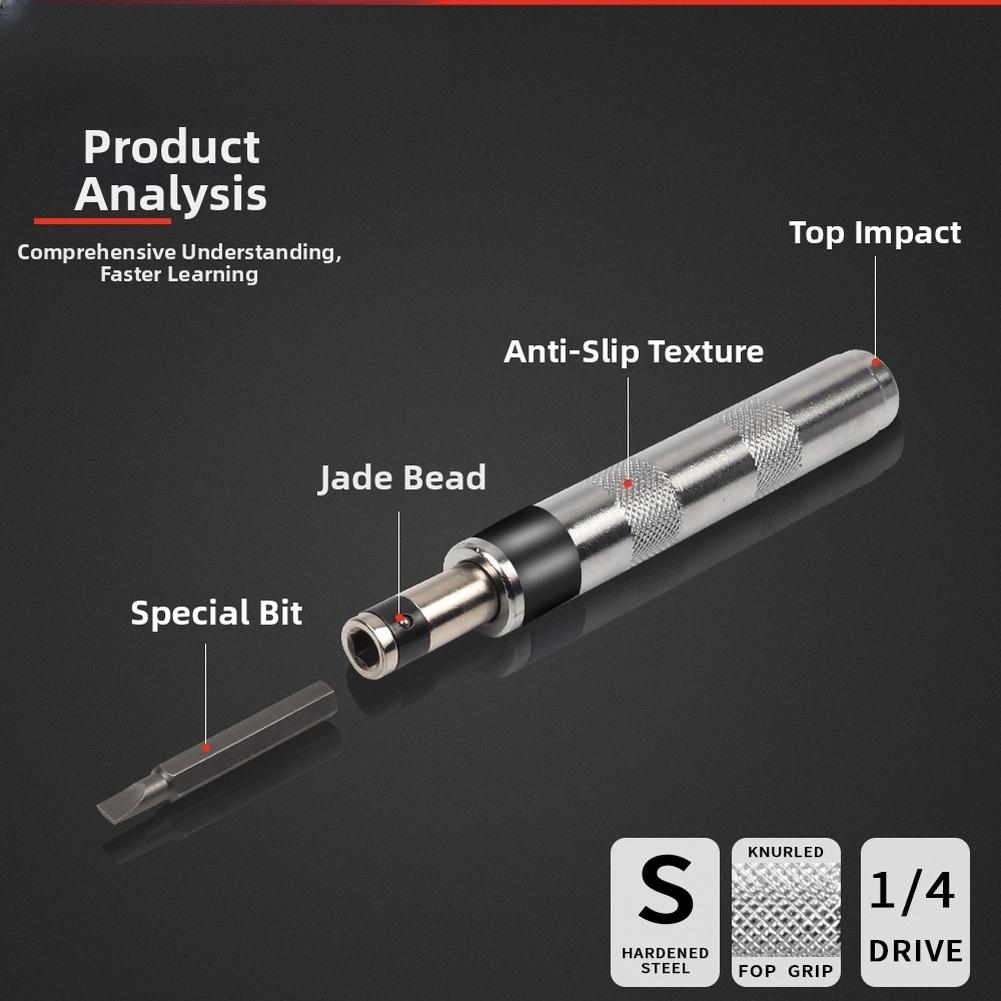 FOR IMPACT 6 In 1 Screwdriver with 1/4 Drive Bit Kit for Rusted Seized Fasteners Compact 20.5 X 10 X 2.1 Cm Design
