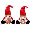 Charming Christmas Gift Sets Gnome Decoration, Nordic Red Santa Figurine, Tomte Swedish Window Display Dolls Elf Ornament with Tree/Snowflake