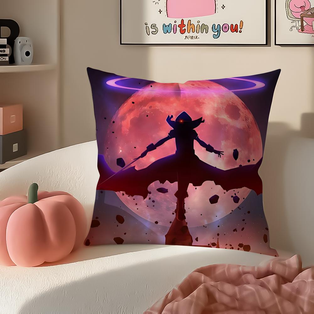 Epic Anime TThe Eminence In Shadow Cushion Cover Pillowcase Short Plush Invisible zipper Room Sofa Cushion Cover