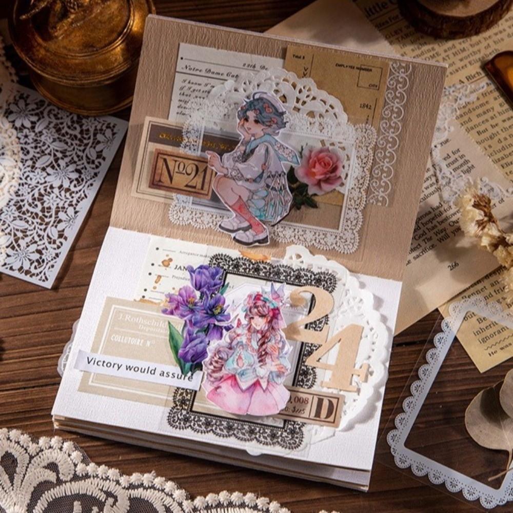 30Pcs Handmade Decorative Scrapbooking Black And White Creative Background Paper Journal Stationary