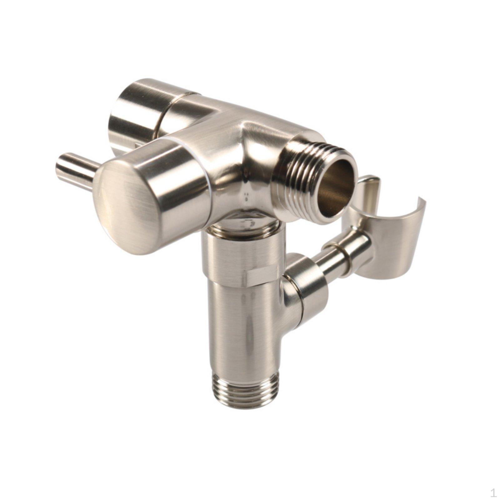TAdapter Shower Valve Brushed Finish Handheld Diverter with Holder Universal Fit for RV