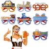 Oktoberfest Party Glasses Paper Glasses Funny Oktoberfest Fancy Dress Photo Booth Props for Kids Adults Bavarian German