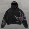 BeatStreet Amerikanische High Street Mode Kleidung Street Hip-hop Lässiger Hoodie Damen und Herren Y2K Harajuku Retro Letter Sweatshirt