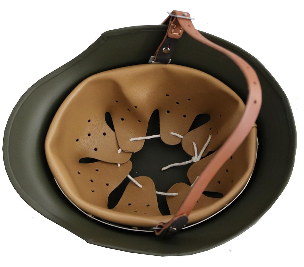 Robustes deutsches Stahlhelm für den Zweiten Weltkrieg, Airsoft-Ausrüstung, Nachbildung Fritz Helm, Deutsche Armee (Grün)