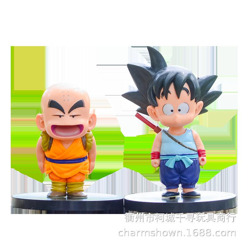 Dragon Ball Figure Son Goku Krillin Anime Figure Kawaii Cute Child Figurine Pvc Statue Doll Collection Decoration Toys Gift
