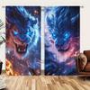 Panels Shanhaijing Divine Beast Theme Printed Curtains Shade Privacy Protection Suitable Decorating Various Rooms Made Of Polyester