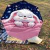 1PC Sleeping Bunny Umbrella-8-Rib Reinforced Portable Folding Travel Suitable for All Seasons Outdoor Daily Use  -J0321