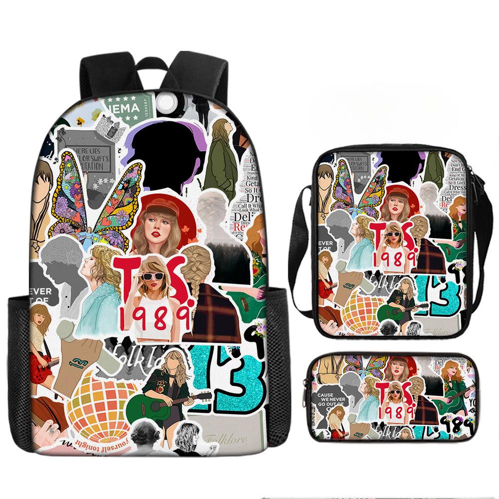 Taylorswift Taylor Swift Elementary School Bag Children'S Cartoon Backpack Anime Backpack Satchel