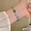 Elegant Zircon Love Heart Flower Bracelet for Women: Fashionable & Versatile Hand Jewelry
