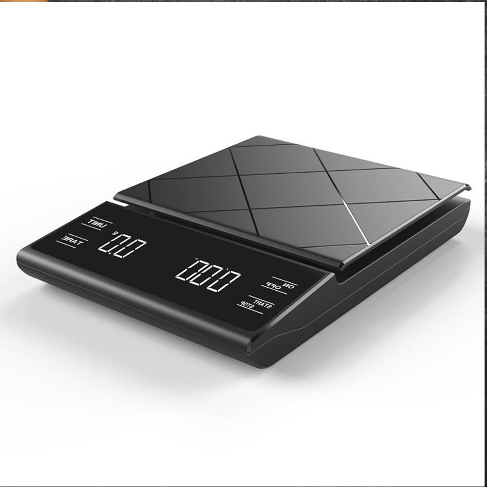 3kg/0.1g Zamanlayıcılı Kahve Tartısı Mutfak Aletleri Dijital Çok Fonksiyonlu Tartı Pour Over Damlama Espresso Tartısı LCD Ekran