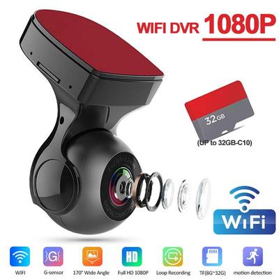 Wifi Auto DVR Dash Camera Dash Recorder 1080P HD 170° širokoúhlá smyčka nahrávání Night Vision G senzor pro mobilní telefon DVR