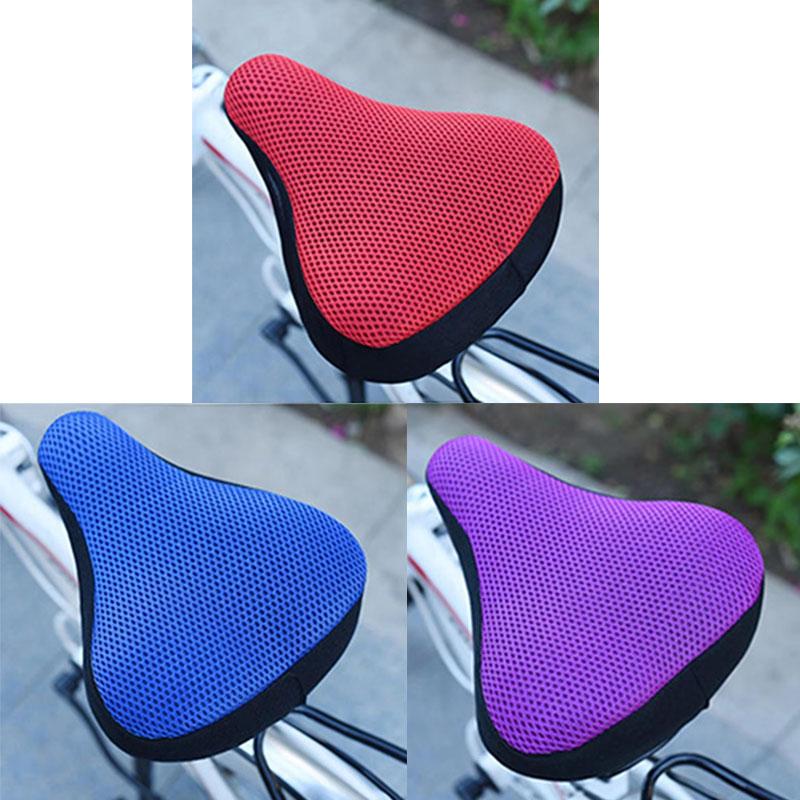 1-6Pcs Bicycle Saddle 3D Soft Bike Seat Cover Cycling Silicone Seat Cushion Cycling Breathable Saddle Comfortable Bicycle Bike