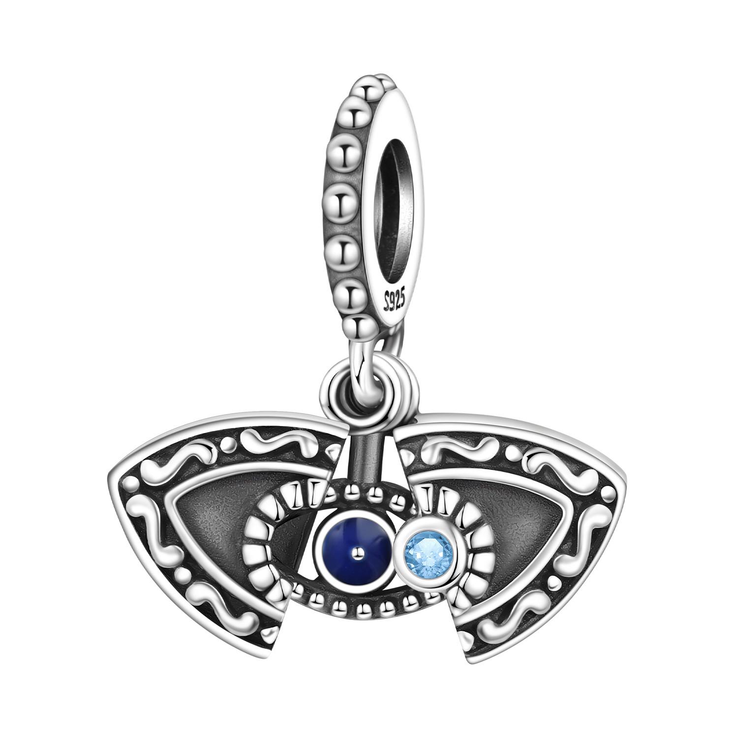 

PANPOKI Copper Metal Lucky Eye Box Pendant Bead Component Bead Components Authentic Original Pendant Bead Components Bracelet High Quality Fine