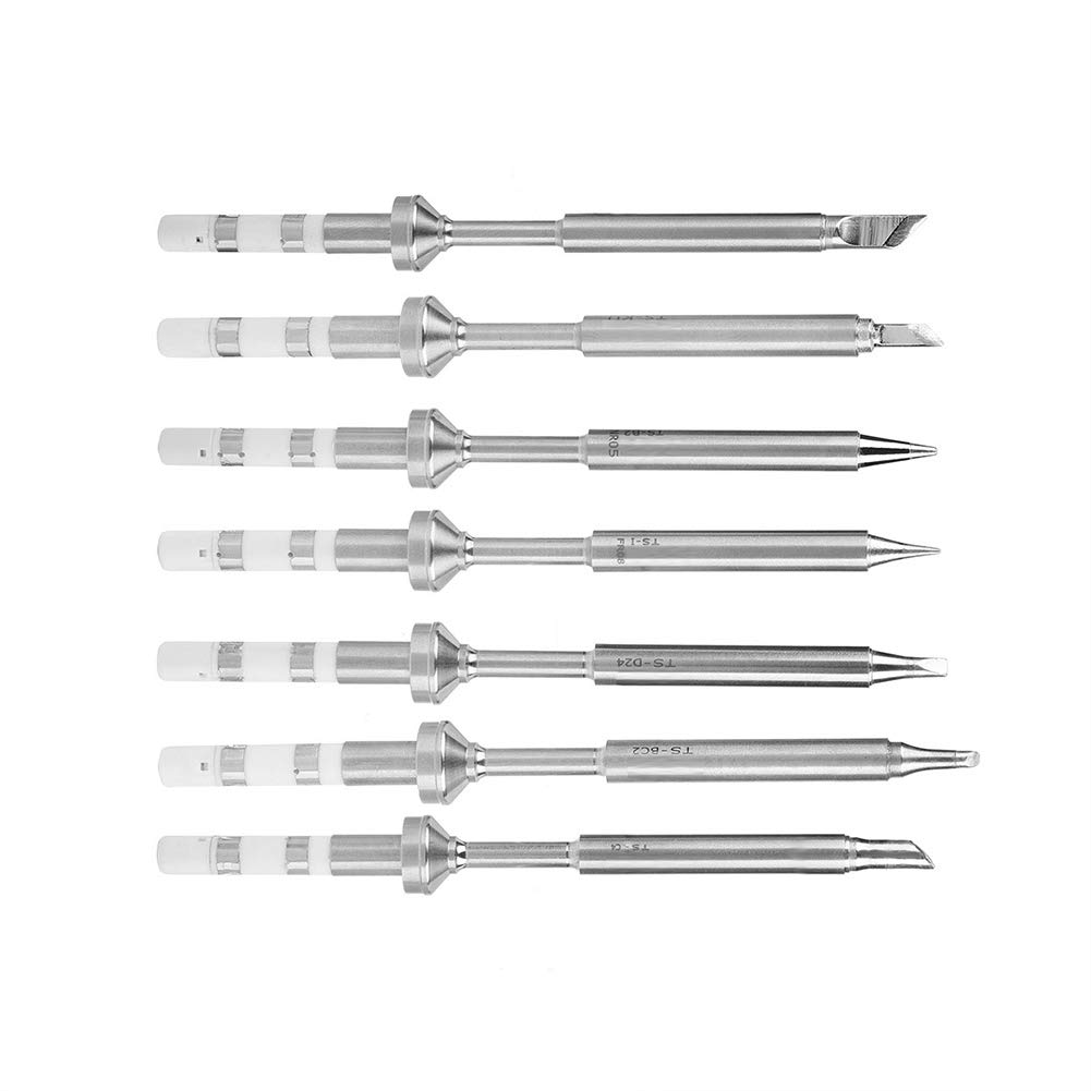Akozon Soldering Iron TS100 Small Portable Mini Soldering Iron with 7 Types of Tips for Electronic Work, Electrical DIY, Audio, Automotive, Home Appli