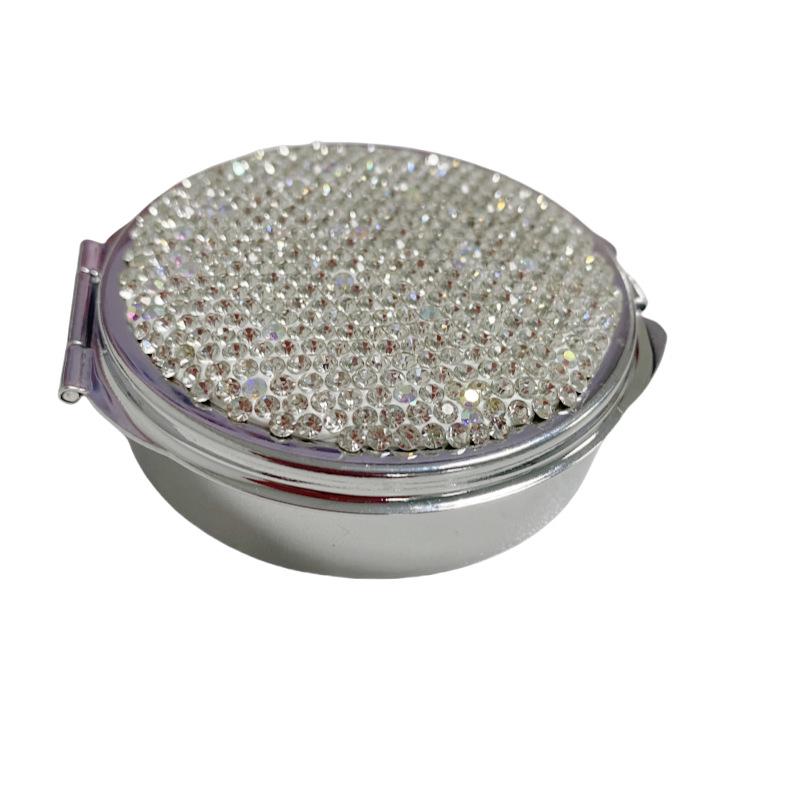 Luxury Rhinestone Portable Pill Box - Travel-Friendly Storage Solution