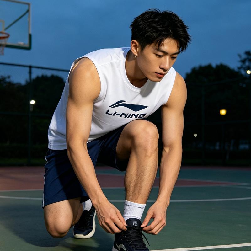Men's Li-Ning Tank Tops Men's Crew Neck Moderate