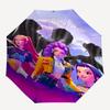 Parapluie Automatique Thème Chasseurs de Démons KPop, Léger et Portable, 8 Baleines, Parfait pour les Voyages en Plein Air, Anniversaires, Noël, Cadeaux.