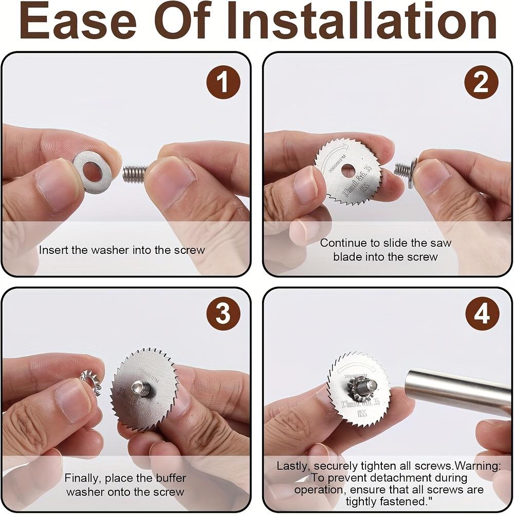High-Speed Steel Cutting Wheel for Hex Shank Rotary Saw–Thin Disc Blade with 8 Replaceable Cutting Heads,Durable Metal Construction for Precision Cuts