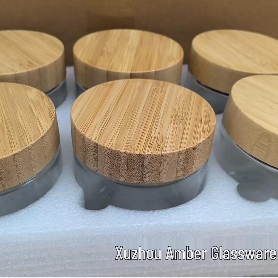 Large Glass Storage Jar with Bamboo Lid, Cereal & Yogurt Container, Sealed Oatmeal Cup