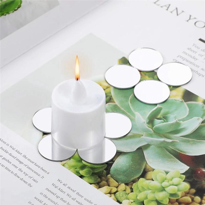 M-Modern-Mini Size Acrylic Round Mirror Adhesive Small Round Mirror Circles Craft Mirror Tiles For Crafts (100PCS, 2 Inch) Easy