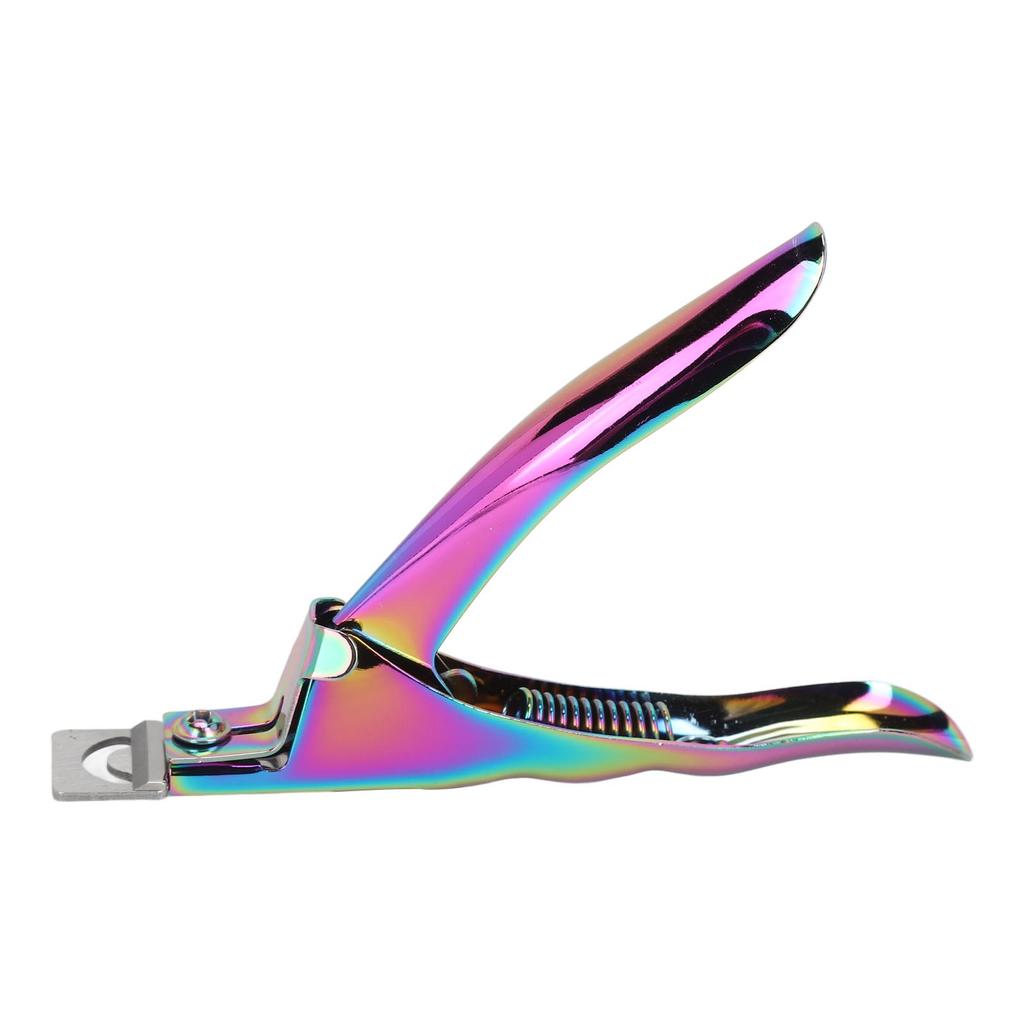 Nageltip-Cutter U-Form DIY Trimmen Edelstahl Tragbarer Nageltip-Pfleger für Schönheitssalon Bunt